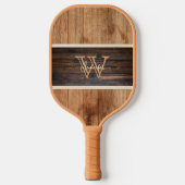 Horizontale streep met ruithout pickleball paddle (Voorkant)