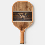 Horizontale streep met ruithout pickleball paddle (Achterkant)