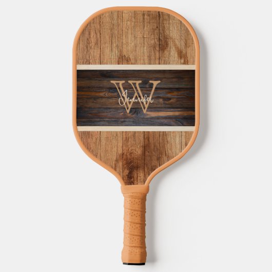 Horizontale streep met ruithout pickleball paddle (Achterkant)