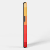 Horizontale Streep oranje Monogram iPhone Hoesje (Rechterkant)