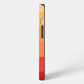 Horizontale Streep oranje Monogram iPhone Hoesje (Linkerkant)