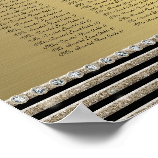 Horizontale streep - Schema voor de zitplaats van  Poster (Hoek)