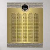 Horizontale streep - Schema voor de zitplaats van  Poster (Voorkant)