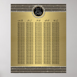 Horizontale streep - Schema voor de zitplaats van  Poster