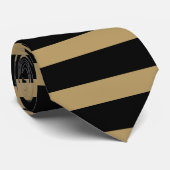 Horizontale streep voor zwart en goud II Stropdas (Opgerold)
