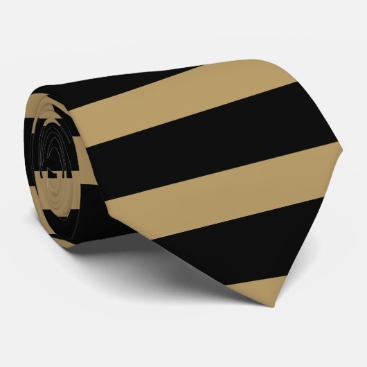 Horizontale streep voor zwart en goud II Stropdas (Opgerold)