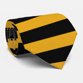 Horizontale streep voor zwart en goud stropdas (Opgerold)