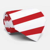 Horizontale streep wit en Crimson Stropdas (Opgerold)