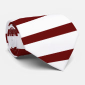 Horizontale streep wit en lepel stropdas (Opgerold)