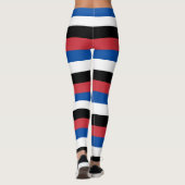 Horizontale streep Zuid-Korea Nationale vlagkleure Leggings (Achterkant)