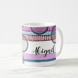 Horizontale strepen abstracte gemengde media, jouw koffiemok