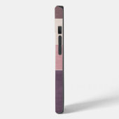 Horizontale Strepen Beige Bruin Stoffig Roos Monog Case-Mate iPhone Case (Achterkant / Links)