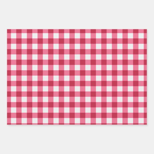 Horizontale Strepen Gingham sterren Wrapping Paper (Voorkant 3)