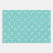 Horizontale Strepen Gingham sterren Wrapping Paper (Voorkant)