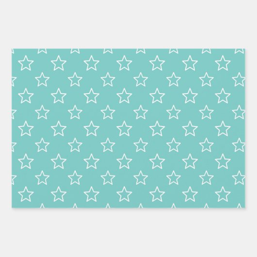 Horizontale Strepen Gingham sterren Wrapping Paper (Voorkant)