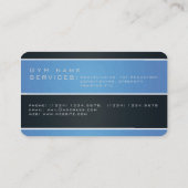 Horizontale strepen lintlucht en donkerblauw visitekaartje (Achterkant)