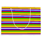 Horizontale strepen met bijna-regenboog, groot cad groot cadeauzakje (Achterkant)
