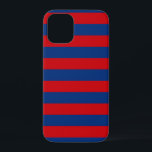 Horizontale strepen met groot niestisch thema Stij iPhone 12 Mini Hoesje<br><div class="desc">Een moderne levendige rode en blauwe horizontale strepen drukt decor af voor een fijn aangepast cadeau. Gebruik de verbinding "Vraag deze Ontwerper"om ons met uw speciale ontwerpverzoeken of voor wat hulp met om het even welke behoeften van uw aanpassingsproject te contacteren. Een geweldig cadeauidee!</div>