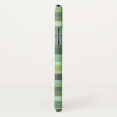 Horizontale strepen met olijfgroen Case-Mate iPhone case (Achterkant / rechts)