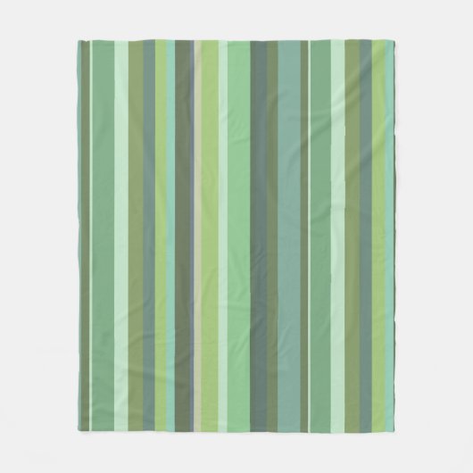 Horizontale strepen met olijfgroen fleece deken (Voorkant)