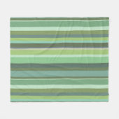Horizontale strepen met olijfgroen fleece deken (Voorkant (Horizontaal))