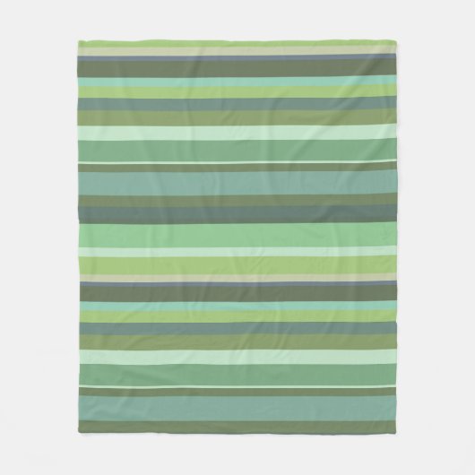Horizontale strepen met olijfgroen fleece deken (Voorkant)