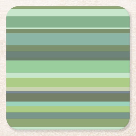 Horizontale strepen met olijfgroen kartonnen onderzetters (Voorkant)