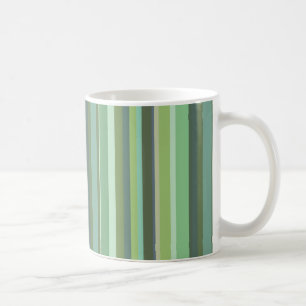 Horizontale strepen met olijfgroen koffiemok