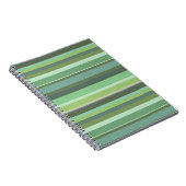 Horizontale strepen met olijfgroen notitieboek (Rechterzijde)