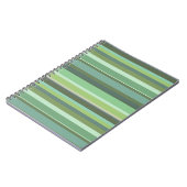 Horizontale strepen met olijfgroen notitieboek (Linkerzijde)
