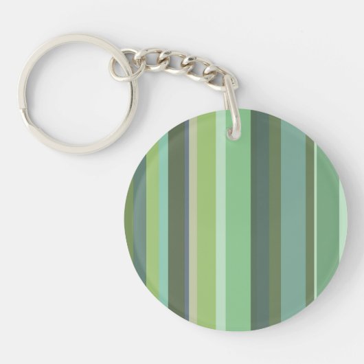 Horizontale strepen met olijfgroen sleutelhanger (Voorkant)