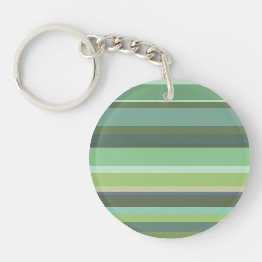 Horizontale strepen met olijfgroen sleutelhanger (Voorkant)