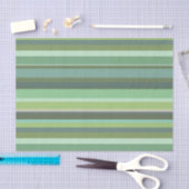Horizontale strepen met olijfgroen tissuepapier (Craft)