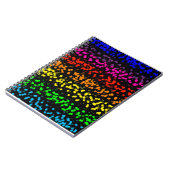 Horizontale strepen met stippen in regenboogkleure notitieboek (Linkerzijde)