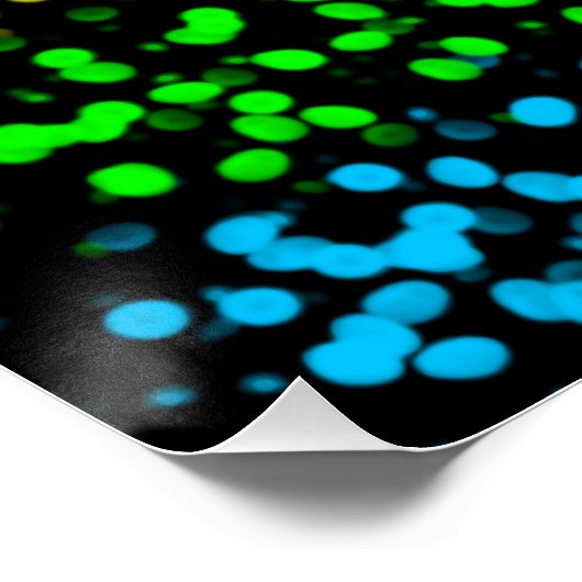 Horizontale strepen met stippen in regenboogkleure perfect poster (Hoek)