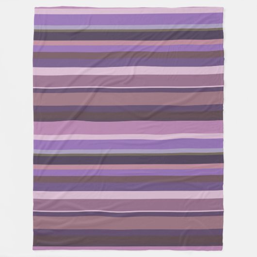 Horizontale strepen nabootsen fleece deken (Voorkant)