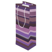 Horizontale strepen nabootsen wijn cadeautas (Achterkant Gekanteld)