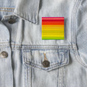 Horizontale strepen voor heldere regenboog vierkante button 5,1 cm (In situ)
