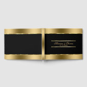 Horizontale strepen voor zwart en goud gastenboek (Volledig)