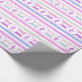  horizontale strepes Ballerina Dancer Cadeaupapier (Hoek)