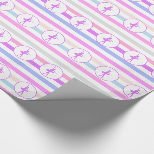 horizontale strepes Ballerina Dancer Cadeaupapier (Hoek)
