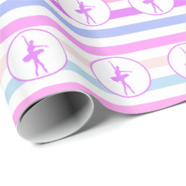 horizontale strepes Ballerina Dancer Cadeaupapier
