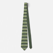 Horizontale Stripe Patroon Green ID862 Stropdas (Voorkant)
