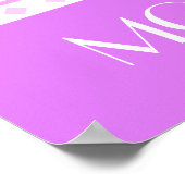 Horizontale Stripes Ballerina Dancer met monogram Poster (Hoek)
