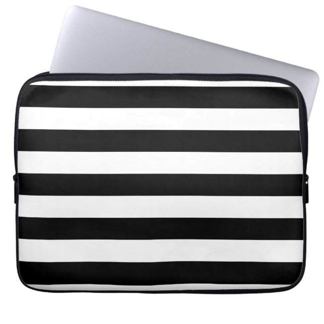 Horizontale Stripes neopreen laptophoes van 13 inc Laptop Sleeve (Voorkant)