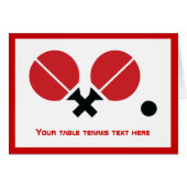 Horizontale tafeltennistafel greeting card (Voorkant Horizontaal)