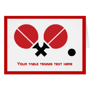 Horizontale tafeltennistafel greeting card