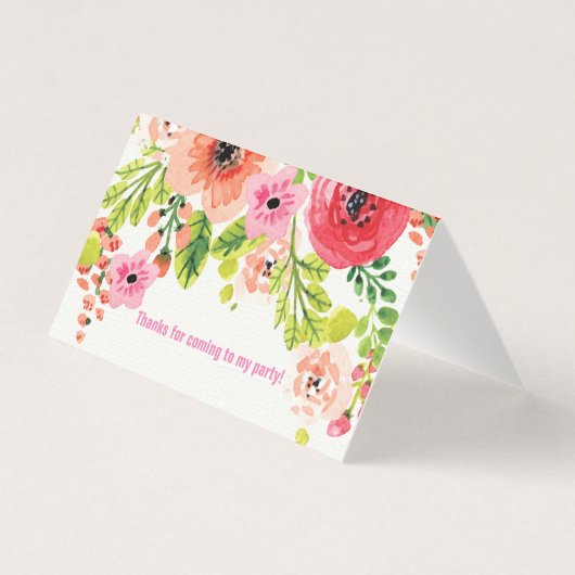 Horizontale Tent Fold Folded Card Spring floral Kaart (Voorkant)