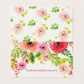 Horizontale Tent Fold Folded Card Spring floral Kaart (Buitenkant ongevouwen)