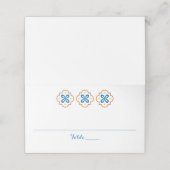 Horizontale Tent Vouw Gevouwen Plaats Kaart Plaatskaartje (Buitenkant ongevouwen)